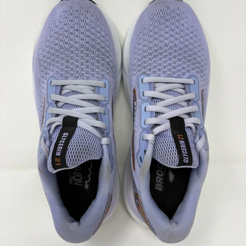 Brooks Glycerin 21 Women's Size 8 Purple White Running Shoes (1204081B544)